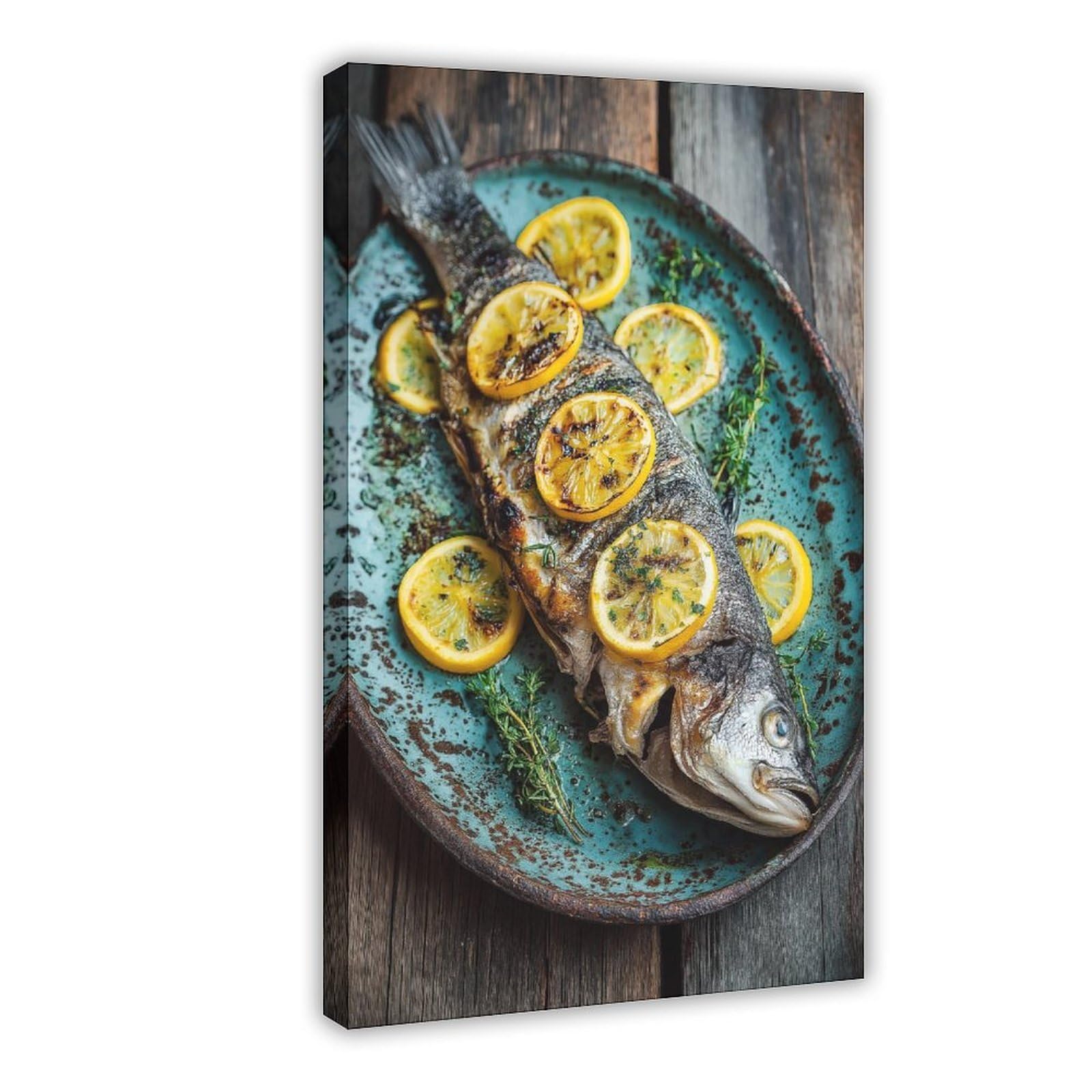 YWTJAX Mediterranean Fish Poster Canvas Poster for Bedroom Decor Gift