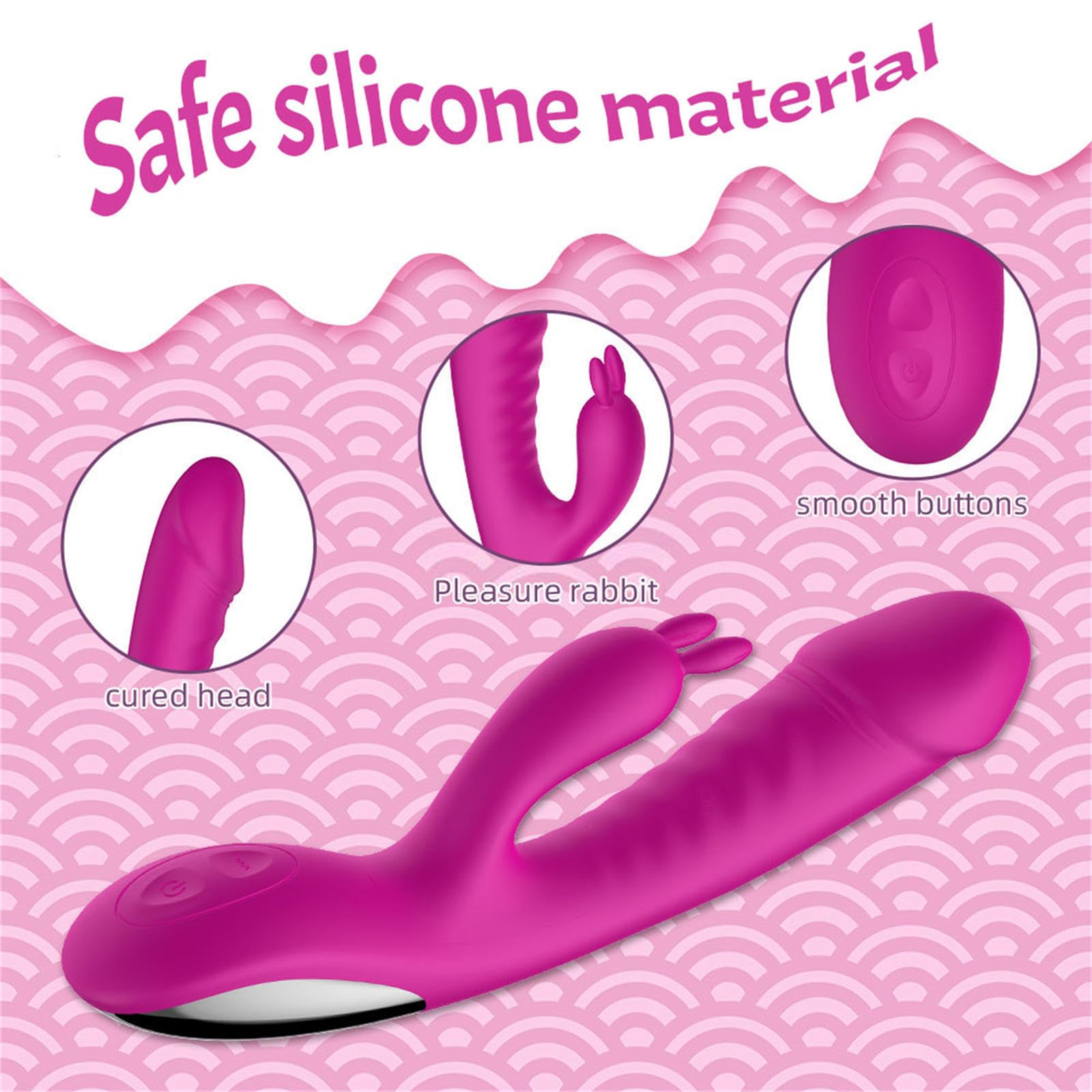 Vibratore G Spot Erotica Dildo Stimolatore Clitorideo Vibratore Massaggio punto G Dildo Vibratori Clitoride Stimolazione Del Punto G,Rosered