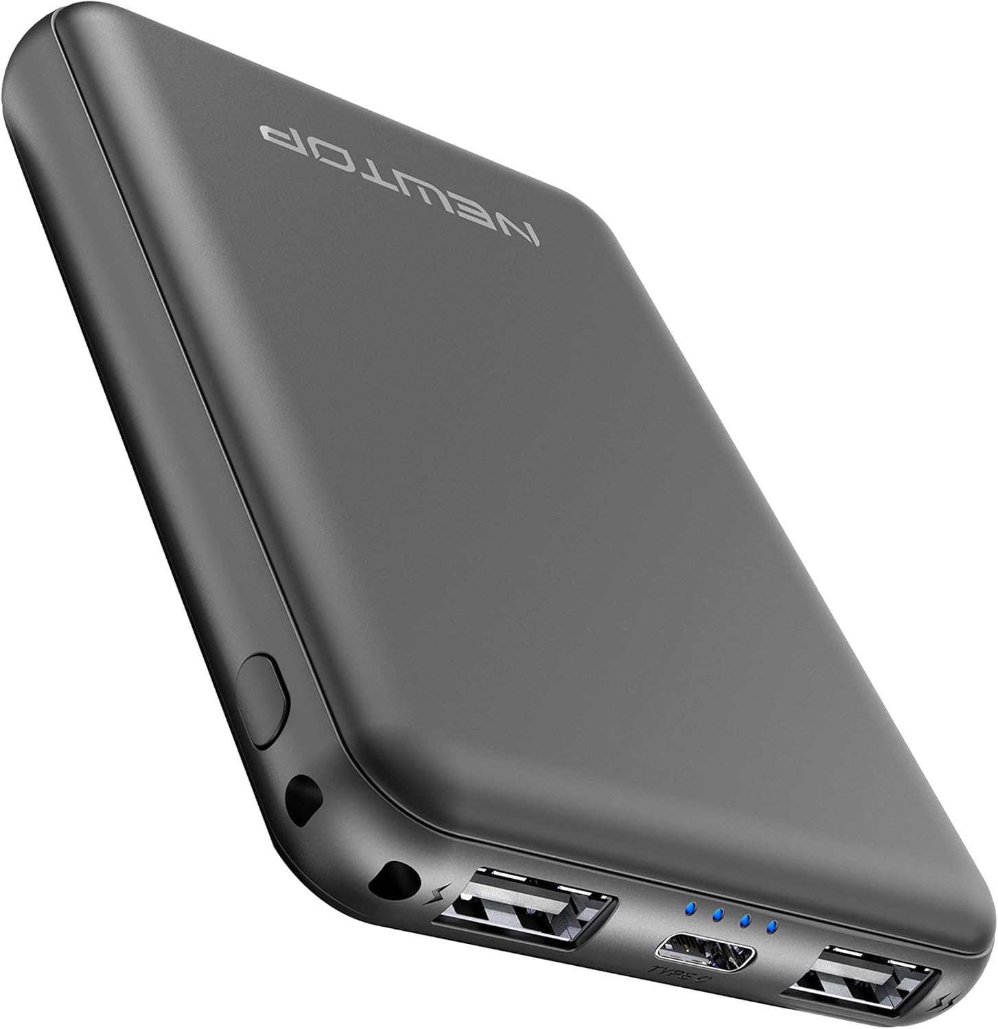 N NEWTOP PB31 Power Bank 2.1A Doble Carga Rápida USB Cargador De Bolsillo Universal 5000mAh Para Equipaje Mano Batería Externa Para Móviles Smartphone Samsung Oppo Huawei Xiaomi (Negro)