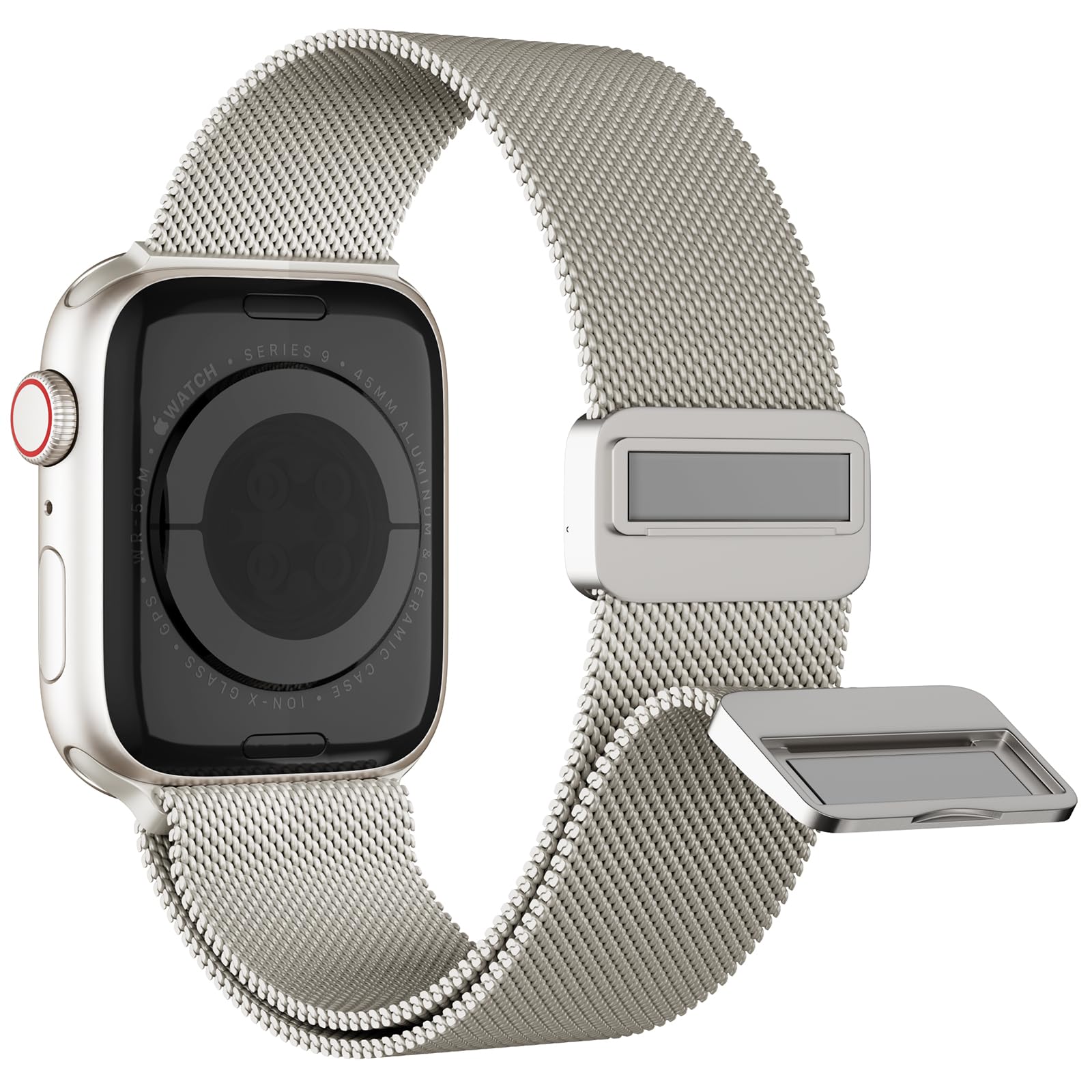 OMECKY Magnetic Loop Band Designed for Apple Watch Series 4/5/6 & SE 40mm 44mm, 7 8 9 41mm 45mm, 10 42mm 46mm, Apple Watch Ultra 1/2 49mm, Woven