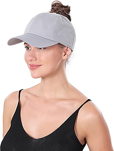 Miniatura 3 de Gorras de béisbol ajustables para mujer, diseño de moño desordenado, gorra de camionero