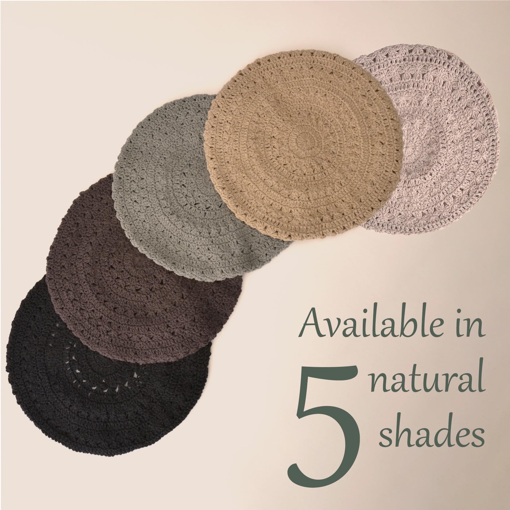 Chapeau Femme Bonnet Beret Casquette - Béret Basque D'été 100% Coton Tricoté Fait Main Crochet Souple