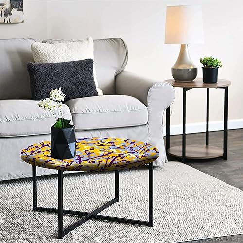 Miniatura 5 de Mantel elástico, mantel de tela decorativa de otoño, patrón abstracto de árbol de otoño, se adapta a mesas redondas de 61 pulgadas de diámetro, para