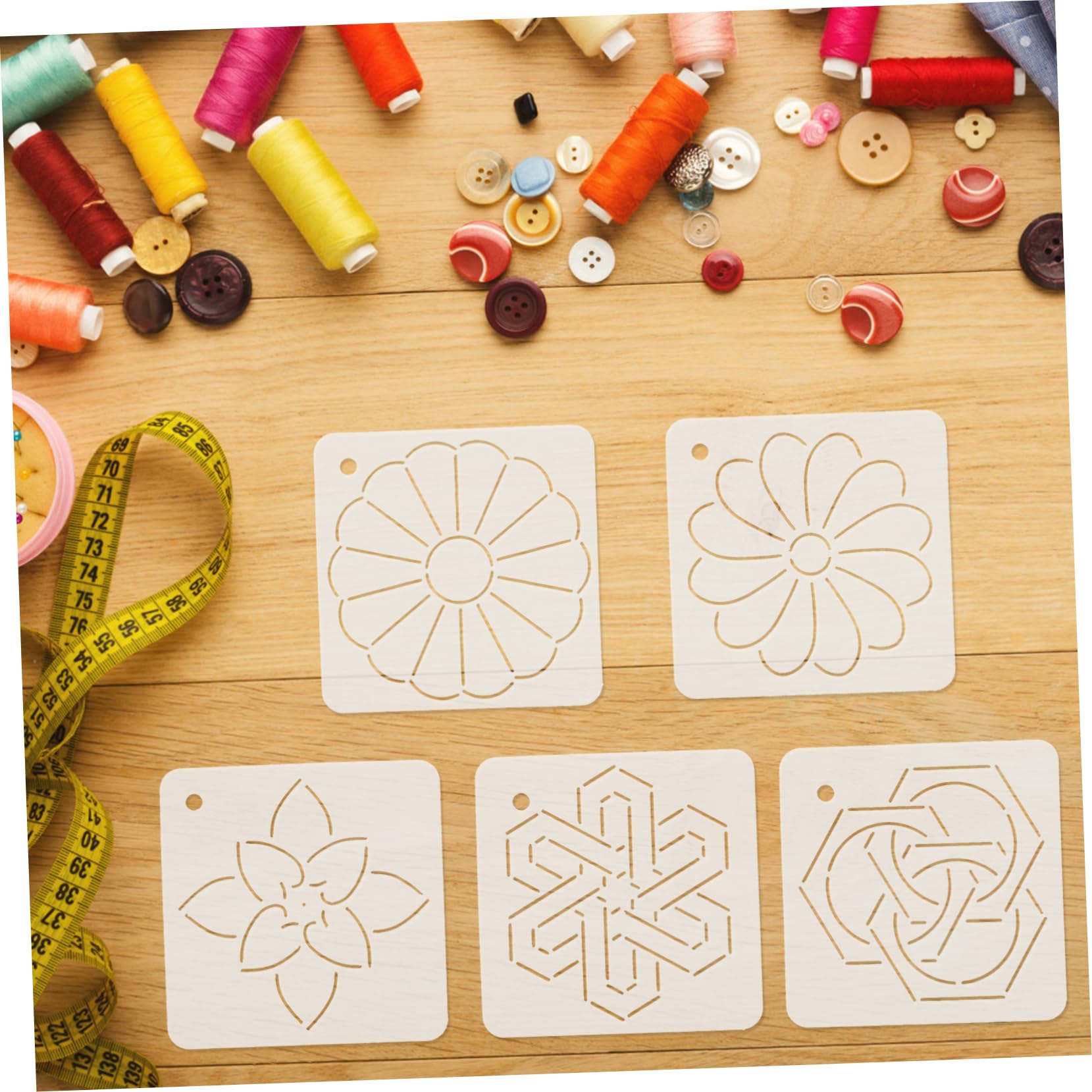 SEWACC 18piezas Plantillas De Acolchado De Acrílico Para y Costura De Patchwork y Para Manualidades