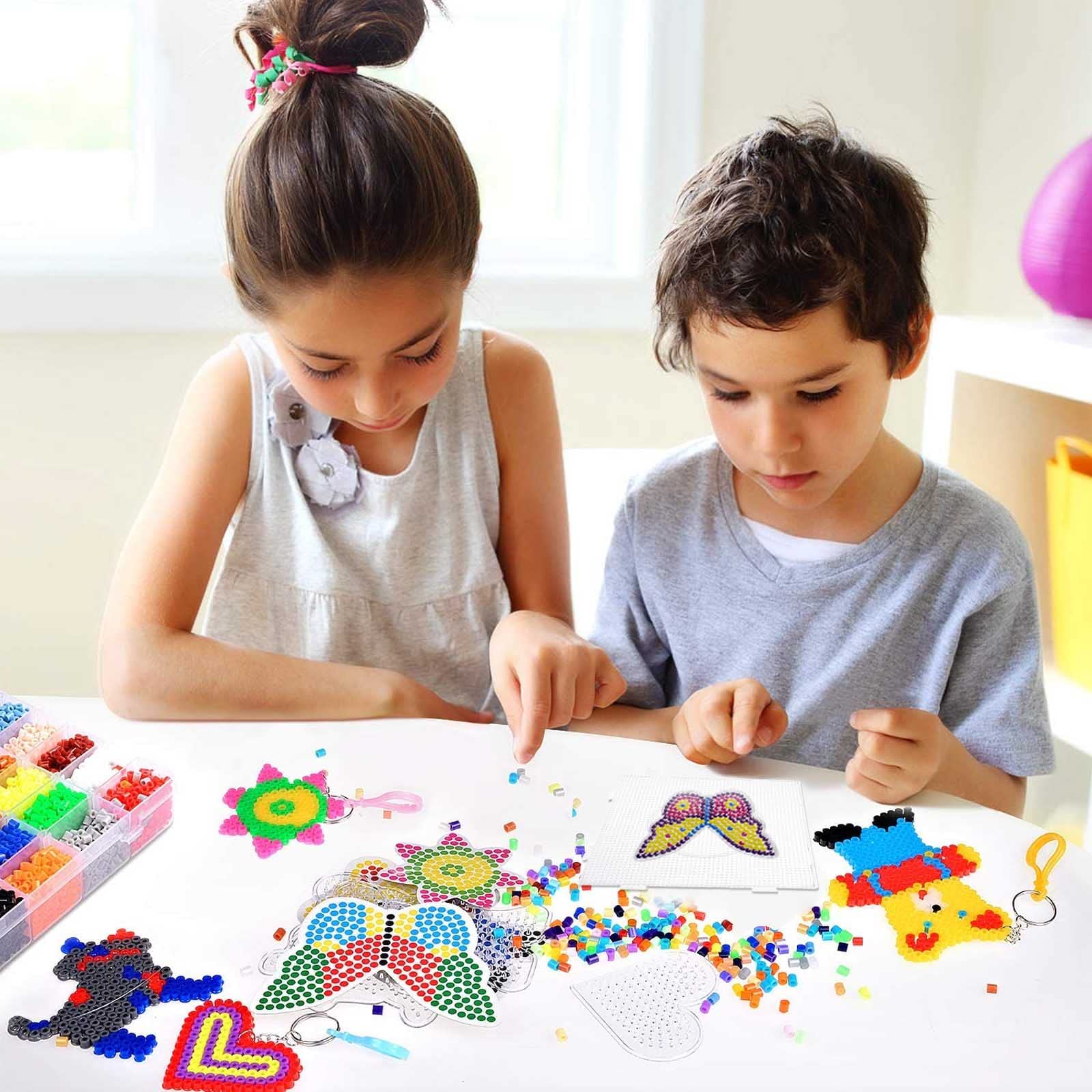 12 szt. mini tablic perler, plastikowe kwadratowe deski 2,6 mm, duże, przezroczyste pegboardy do mini koralików bezpiecznikowych 2,6 mm, koraliki rzemieślnicze, 12 x 14 cm