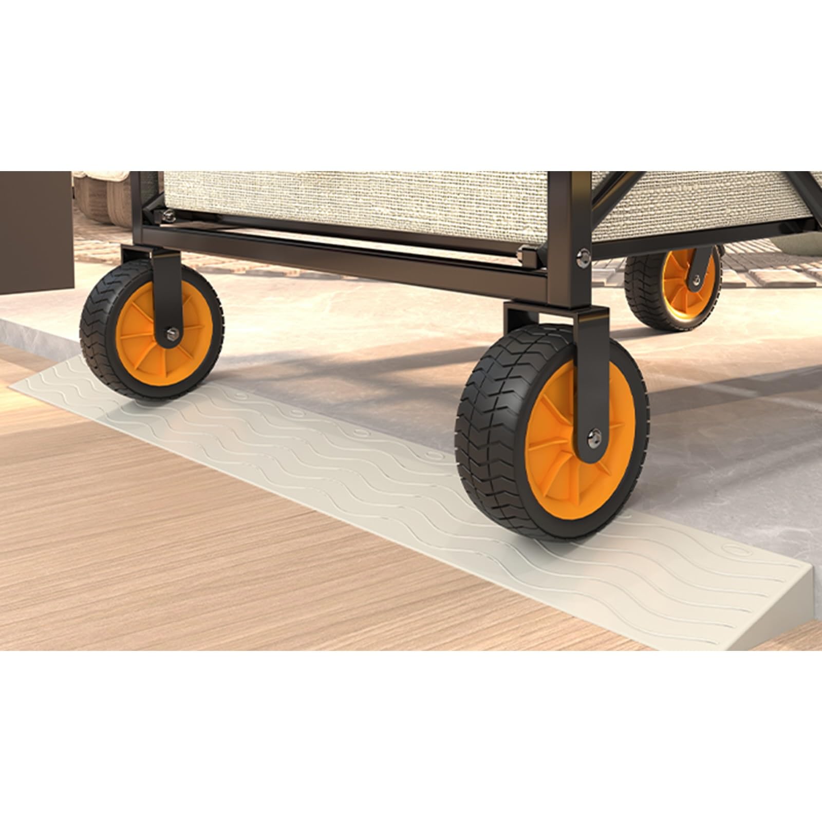 Rampa de Acceso for Silla de Ruedas, Antideslizante y Resistente al Desgaste, Placa de plástico for accesos en Pendiente, Adecuada for Puertas, bordillos y Scooters.(Black,100 * 16 * 7.5cm)
