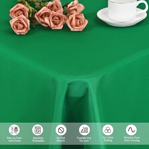 Miniatura 293 de Paquete de 4 manteles redondos blancos de 120 pulgadas – Mantel circular de poliéster para mesa redonda, resistente a las manchas y a las arrugas