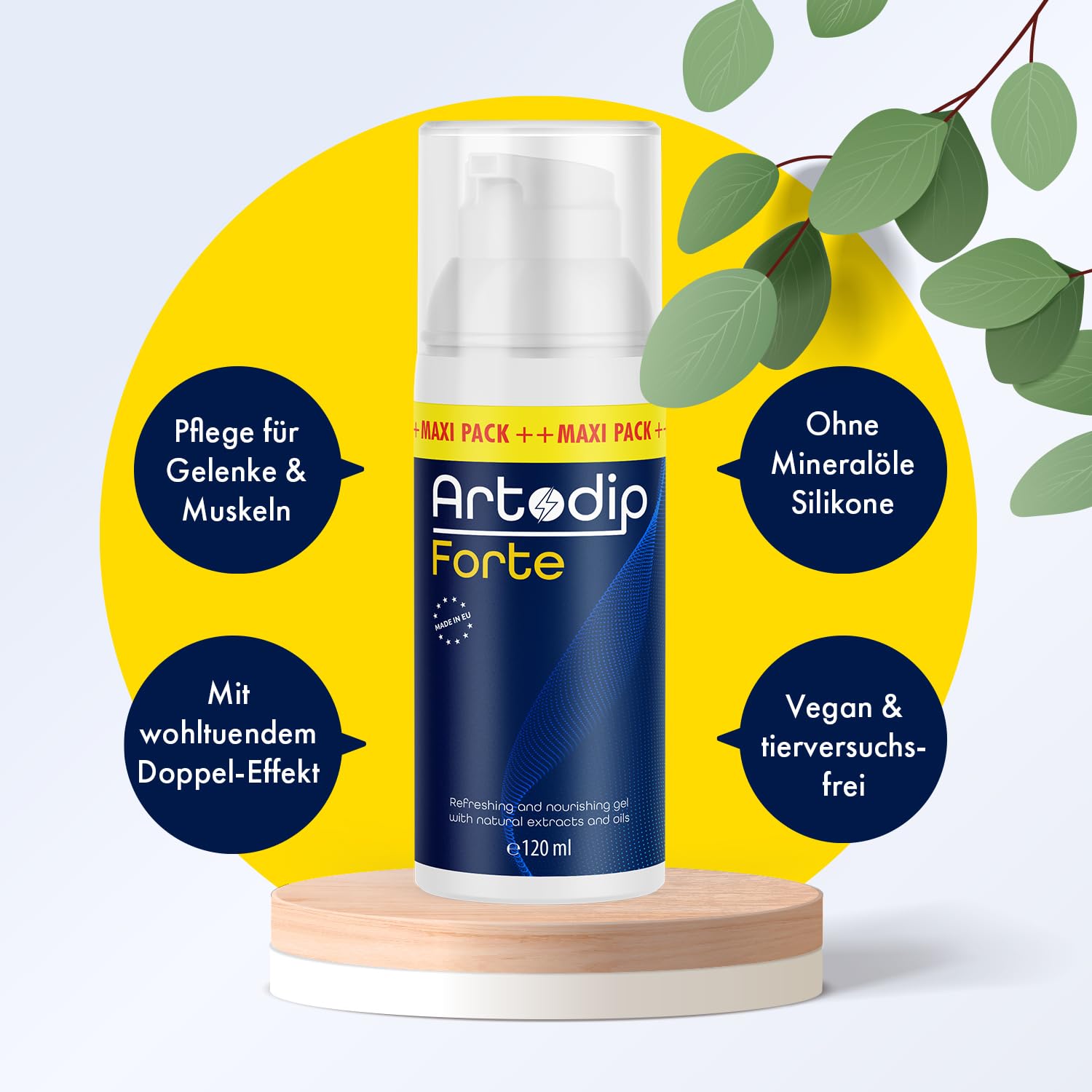 Artodip Forte Gel | Pflegendes Gel für Muskeln und Gelenke | Premium Qualität | Inhalt 120ml