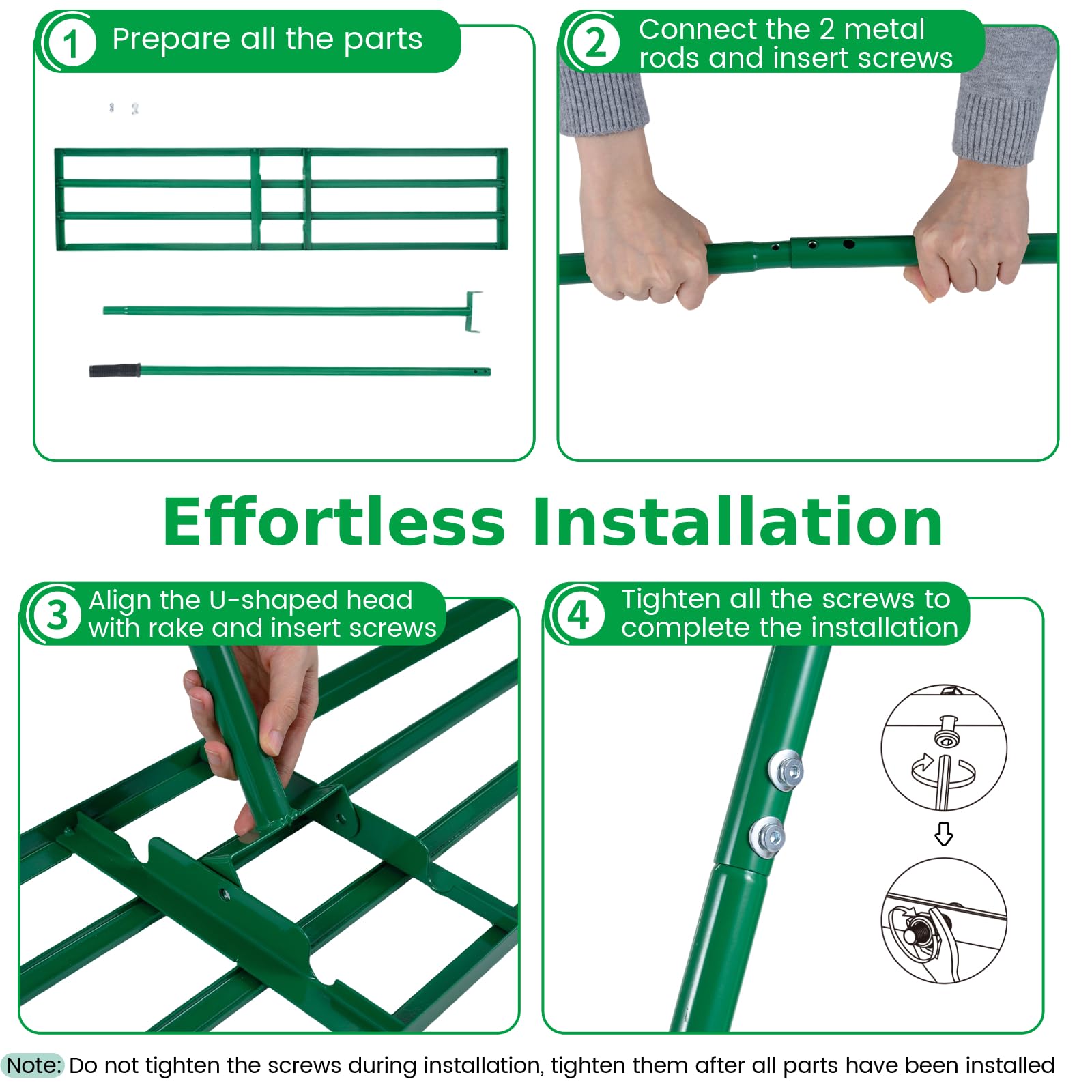Livella per prato resistente, 76x25 cm, con manico regolabile da 85 a 195 cm, pieghevole, adatta a terreni come terra, sabbia e ghiaia. Design ergonomico per prati, campi da golf e giardini.