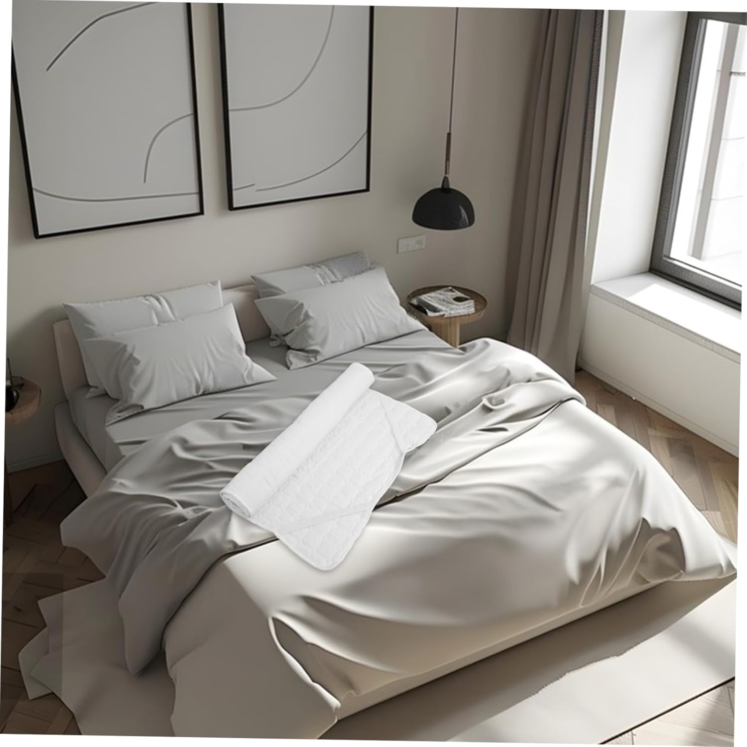 Cabilock Sofa Cover Machine Washable Mattress Protector Anti-Sweat Mattress Pad for Guesthouse