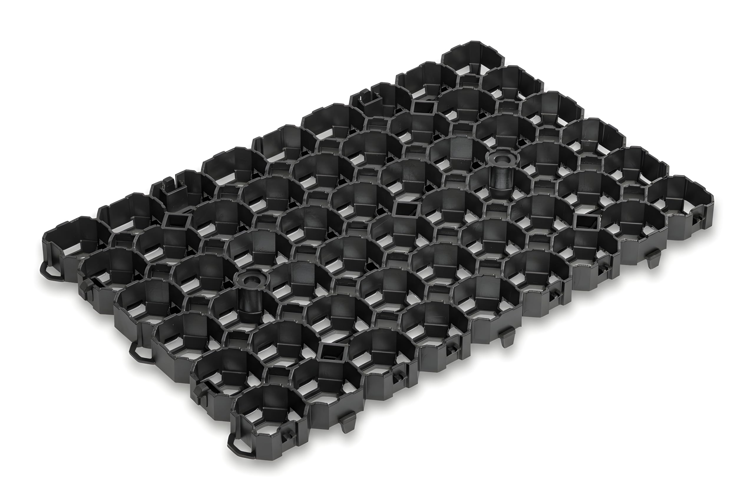 DEWEPRO Rasengitter 10er Set Kunststoff 57x38x4 cm – extrem belastbar & formstabil – Rasenwaben für Einfahrt, Parkplatz & Wege – wasserdurchlässig & stabil – Klicksystem