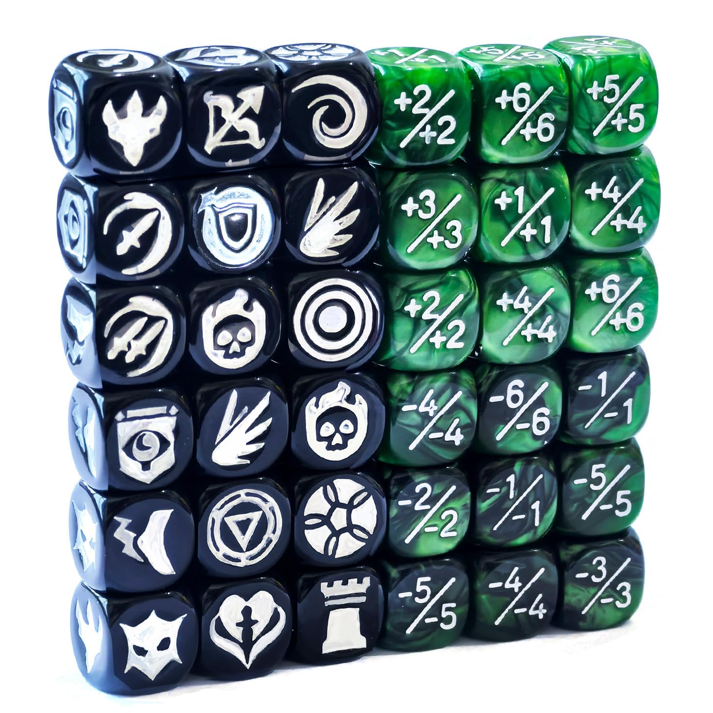 Dés MTG 12 mm capacité 1/+1 compteur en vrac, jetons buff multicolore