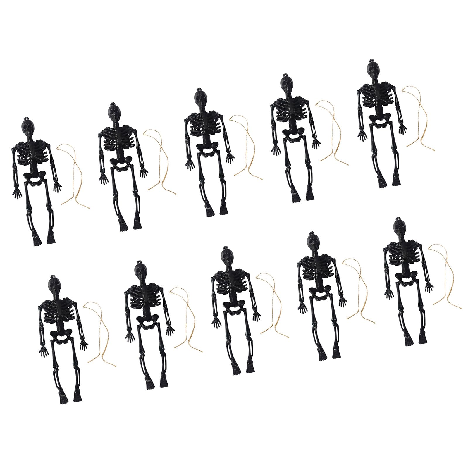Zxfdsfdbnm Of 10 Halloween Miniature Skeletons Figurine Eerie Decoration Hanging Bone for Home Offices Halloween Party Supplies