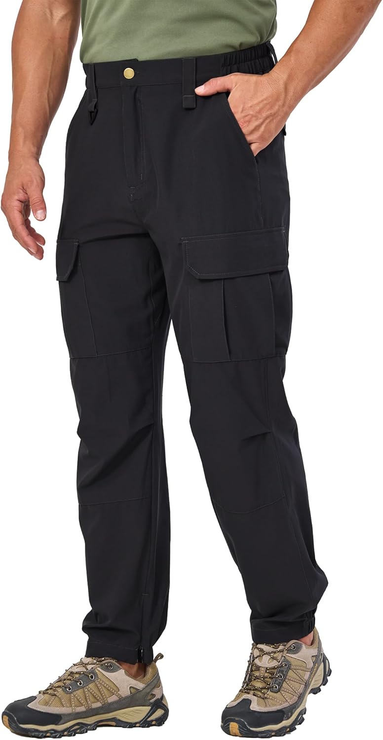 Yafanqi Men's Hiking Cargo Pants Lightweight Quick Dry Stretch Outdoor Tactical Pants for Travel Camping Fishing Outdoor