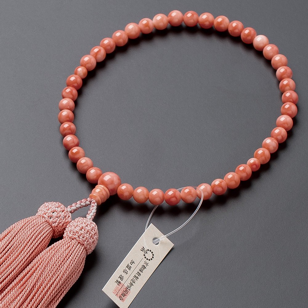 Amazon｜[仏壇屋 滝田商店] 京念珠 数珠 女性用 深海珊瑚(本サンゴ  