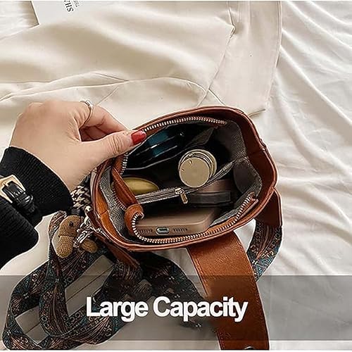 Miniatura 3 de Vintage Fashion Bag with Adjustable Wider Shoulder Strap, Vintage Bucket Bag, Mini Crossbody Bags for Women