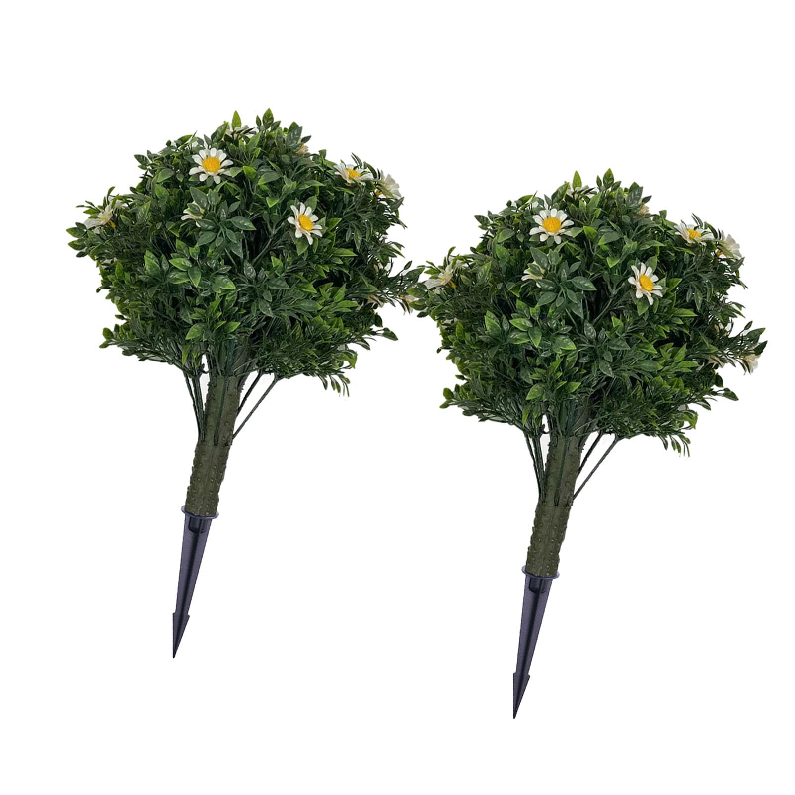 Sztuczne Topiary Kulkowe, 19,69-calowe Sztuczne Krzewy Zielone, Rośliny, Naziemne Kolce Krzewy z Wzorem Zieleni, Idealne do Ogrodu, Podwórka, Werandy i Patio