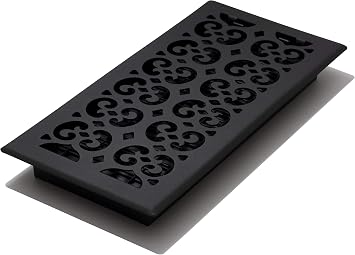 Decor Grates STH614 Classic Collection Floor Register, 6x14 Inches, Textured Black