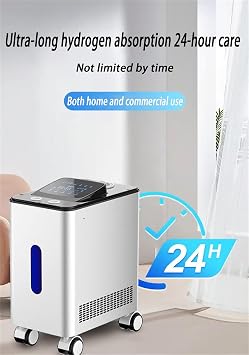 Universal Wheeled Hydrogen Inhaler, H-O Separation, 99.99% High Purity H2 Hydrogen Inhaler, SPE/PEM Technology, Touch Screen Display, Hydrogen Therapy