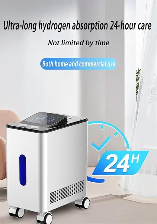 Universal Wheeled Hydrogen Inhaler, H-O Separation, 99.99% High Purity H2 Hydrogen Inhaler, SPE/PEM Technology, Touch Screen Display, Hydrogen Therapy