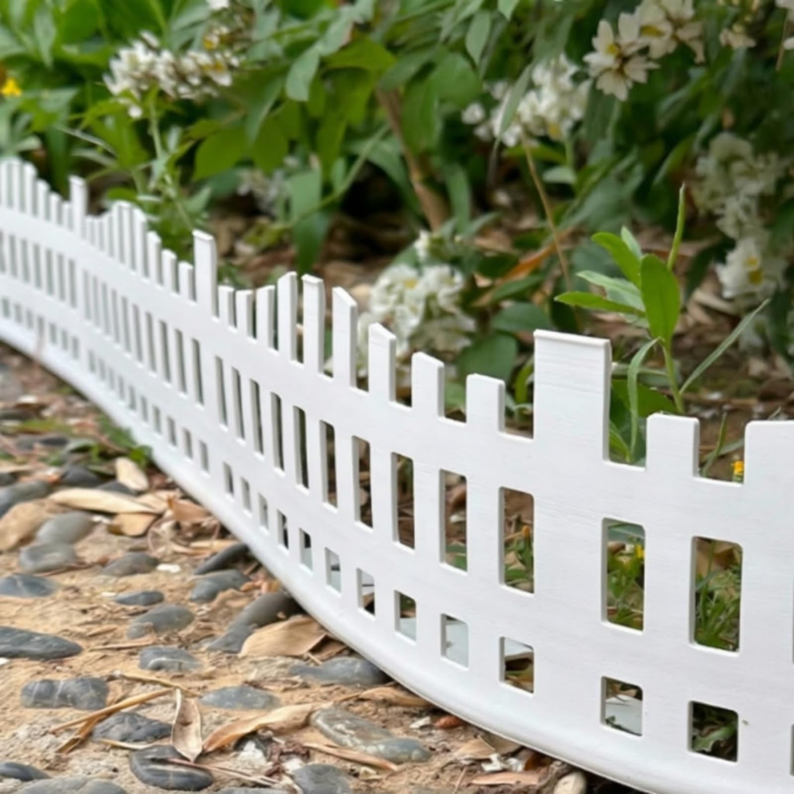Borde para Jardín Tira de Barrera Césped Bordura Paisajismo Separador de Áreas con Borde Plegado de 5 Cm y Medida en Plástico