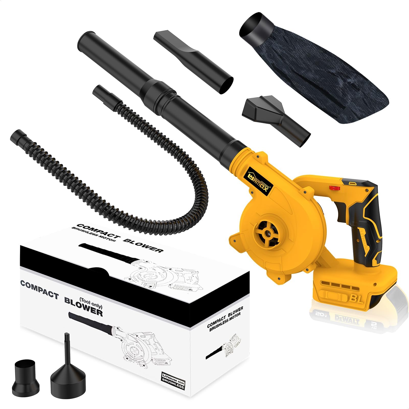 Cordless Leaf Blower for Dewalt 20V Max Battery, Jobsite