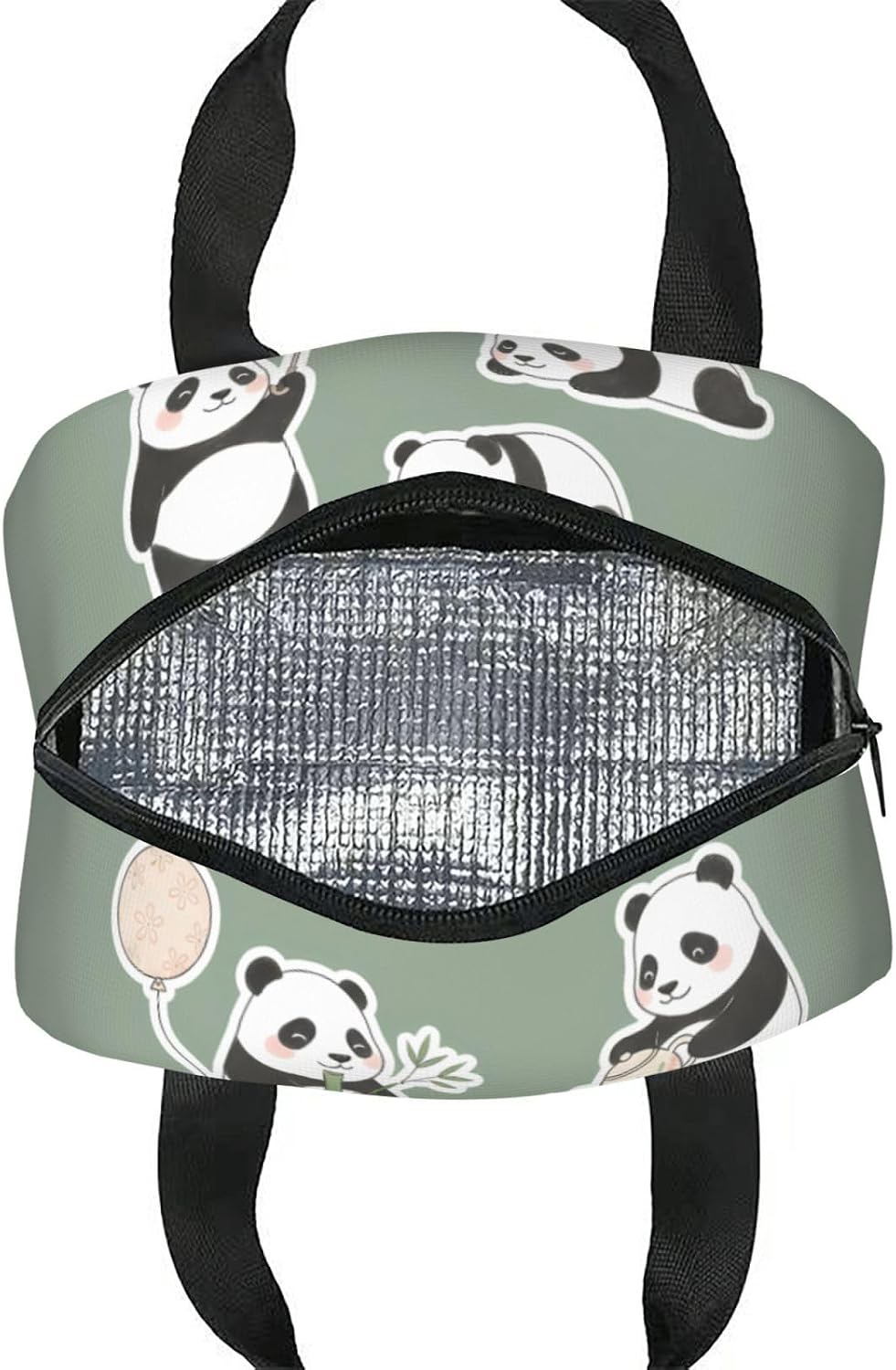 Panda Lunch Box - Insulated Lunch Bags for Women/Men Little Panda Collection Reusable Lunch Tote Bags, Perfect for Office/Camping/Hiking/Picnic/Beach/Travel image 5