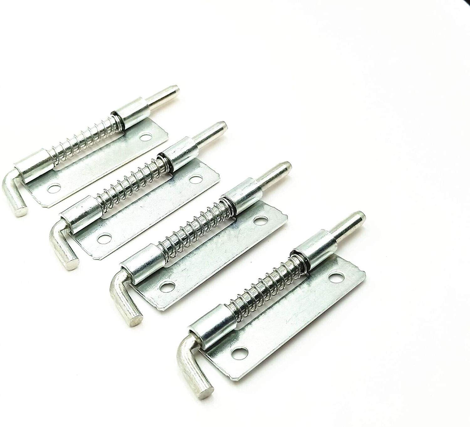 8Pcs Locked Spring Loaded Metal Barrel Bolt Latch Silver Tone 9cm Length