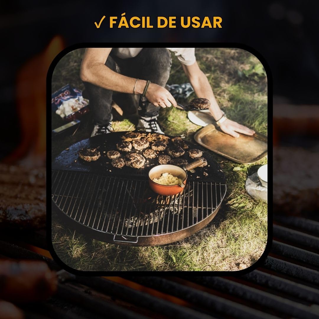 BonFeu 1/2 BonGrill Ø80 cm - Parrilla para Cuenco de Fuego - Ideal para Barbacoas y Parrillas al Aire Libre - Diseño Robusto y Duradero