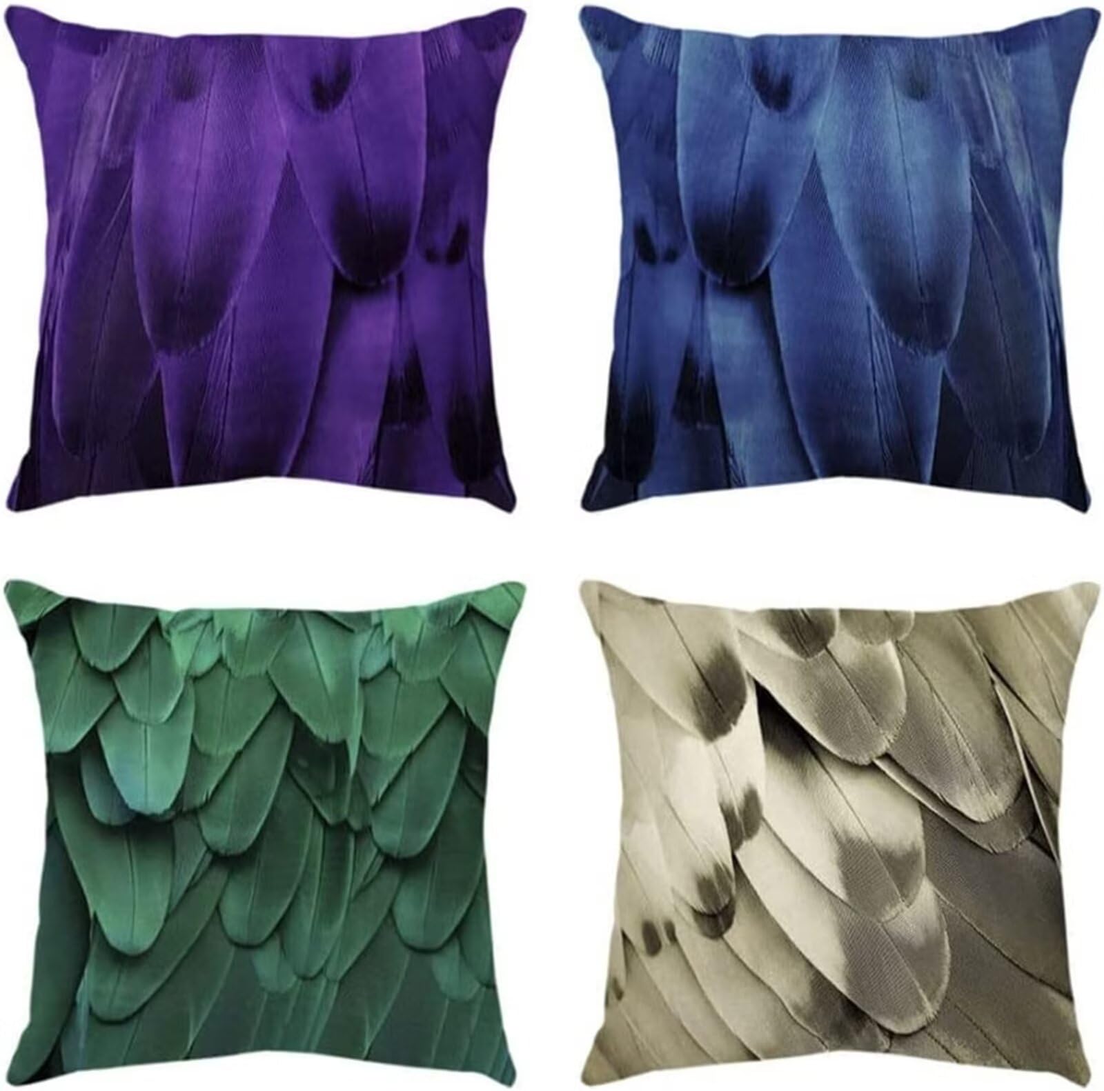 Coussin extérieur imperméable 50x50cm pour salon de jardin d'été et canapé terrasse lot de 4
