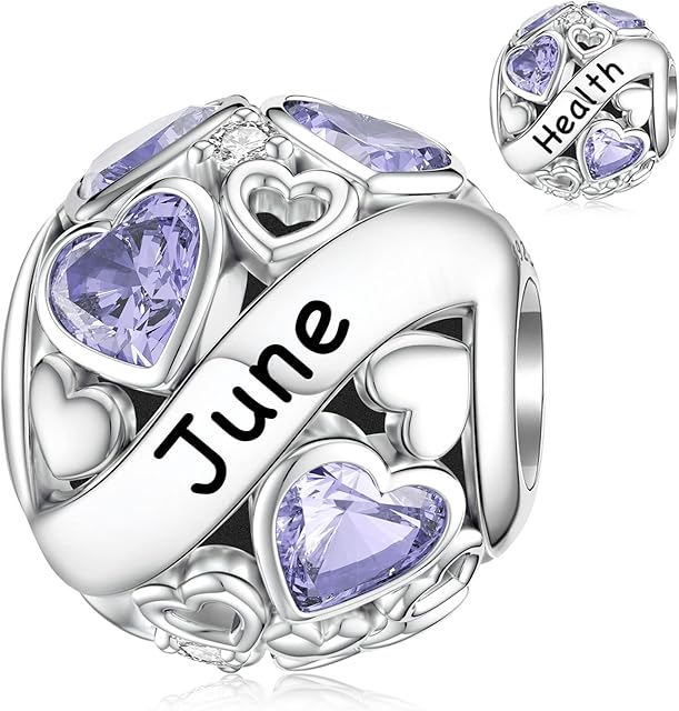 SEVENWELL Birthstone Charms for Pandora Charm 925 Sterling Silver Birthday Bead Charm
