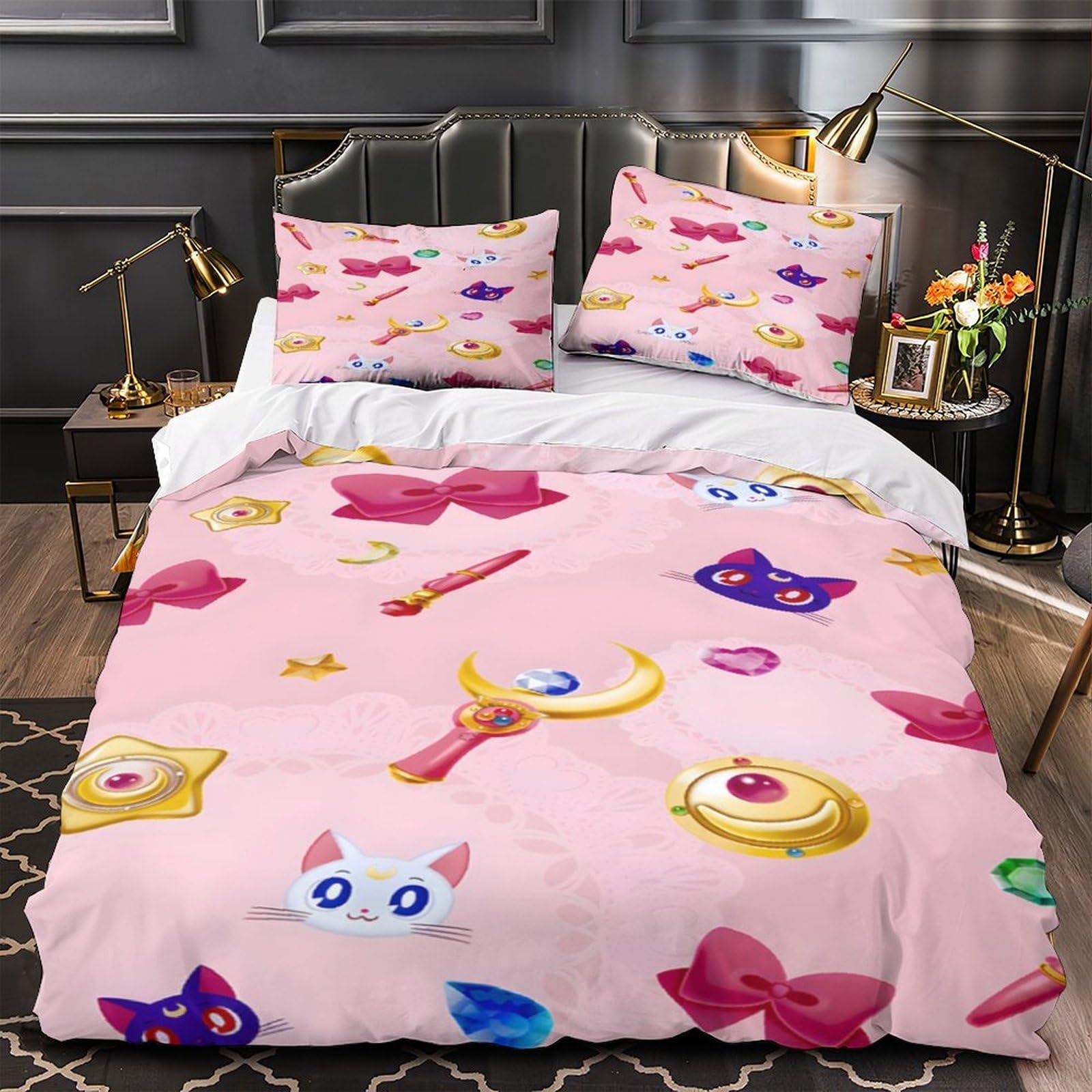 Housse de couette marine effet 3D ultra douce linge de lit luxe hypoallergénique