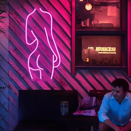 Miniatura 3 de Letrero de neón con luces LED de neón para decoración de pared, funciona con pilas y USB, letrero de neón sexy para dormitorio, letreros de bar para