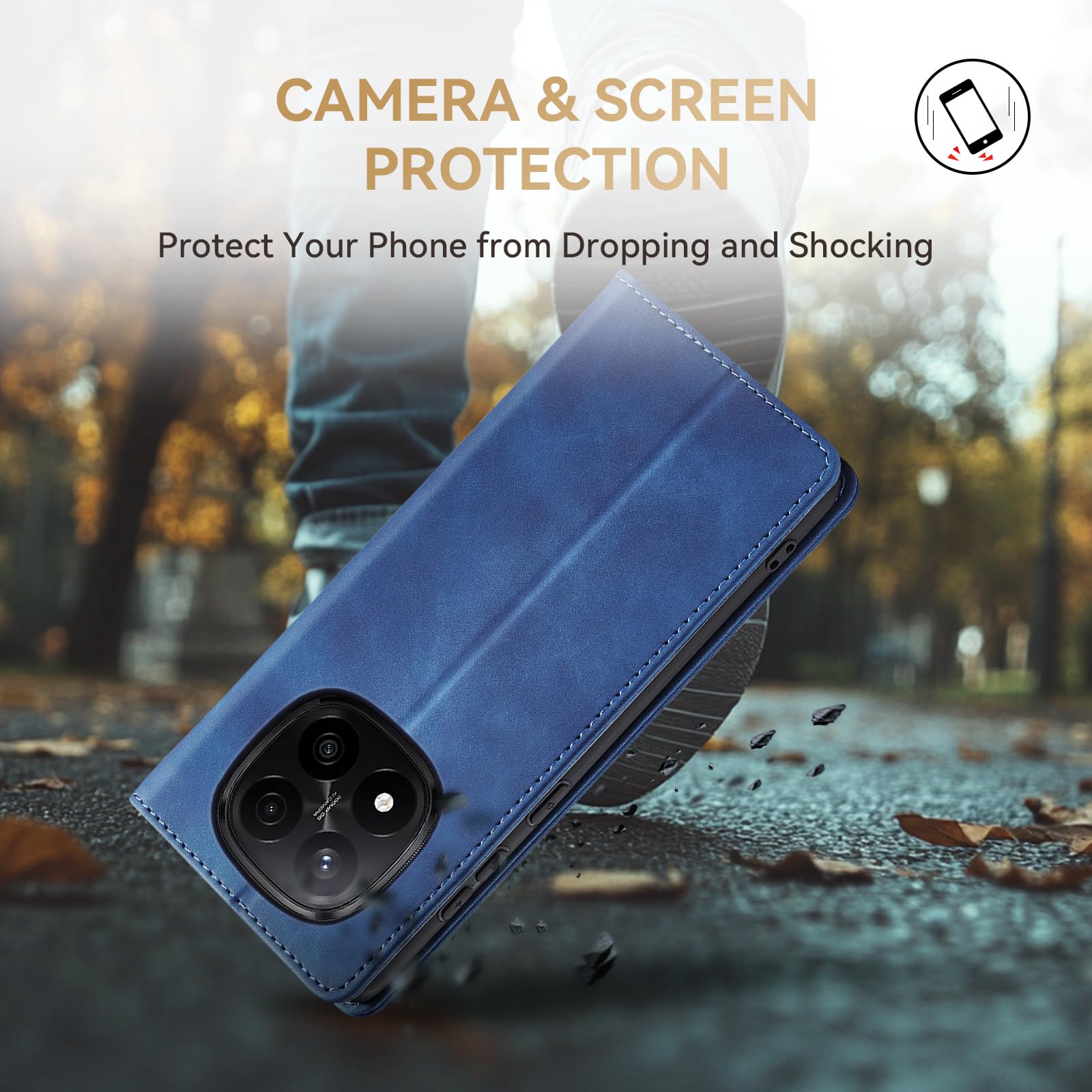 Housse étui Aimanté Pour Xiaomi Redmi Note 14 Pro / 14 Pro+ 5G - Bleu, Neuf Sous Blister