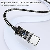 Vista 5 de Xumee Cable auxiliar a USB C (paquete de 2), cable de audio tipo C macho a conector macho de 0.138 in compatible con iPhone 15 Pro Max, estéreo