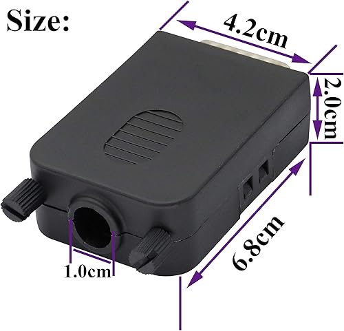Miniatura 2 de AAOTOKK DB15 Adaptador de bloque de terminales de tornillo D-SUB 15 pines 2 filas DB15 macho a 16 pinesforma hembra Terminal serie Terminal Breakout
