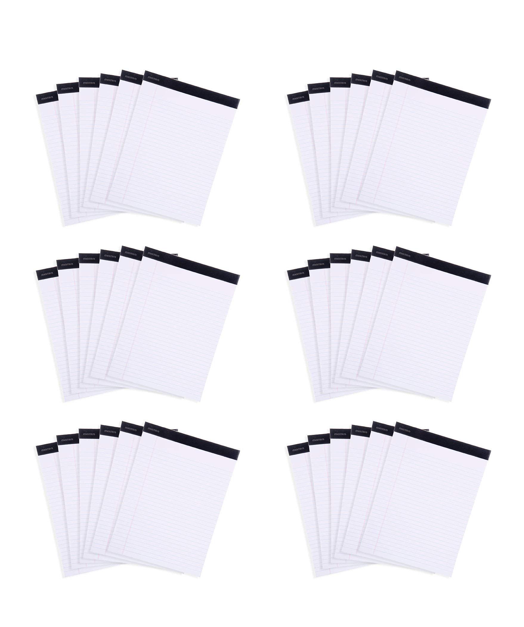 Mintra Office Legal Pads, ((xBasic, 8.5in x 11in, Wide (White), 36pk (6-6pks)) — image 1