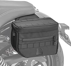 Club Style Saddlebags Compatible with Harley Davidson Ballistic Nylon DC1 Black