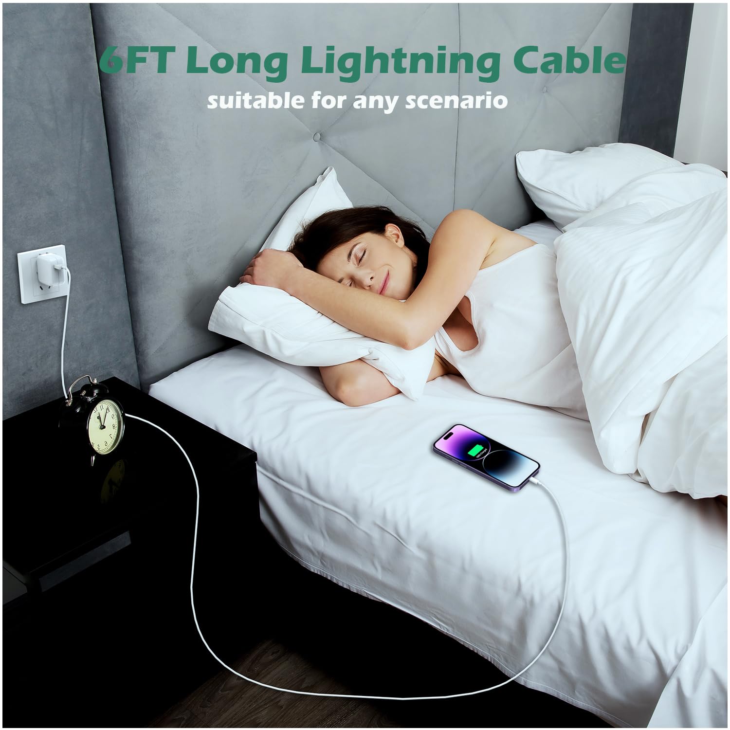 iPad Charger,Foldable Apple Fast Charger Cube 12W USB Wall Charging Block Portable i Pad Adapter with 6Foot Long USB A to Lightning Cable Cord Fast Charging for iPad 9/8/7/6/5/4,Mini5/4/3/2/1,Air3/2/1