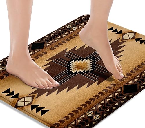 Britimes - Tapetes de baño, tapetes antideslizantes, textura de mármol color turquesa, cobertura lavable, para decoración de baño, 20 x 32 pulgadas