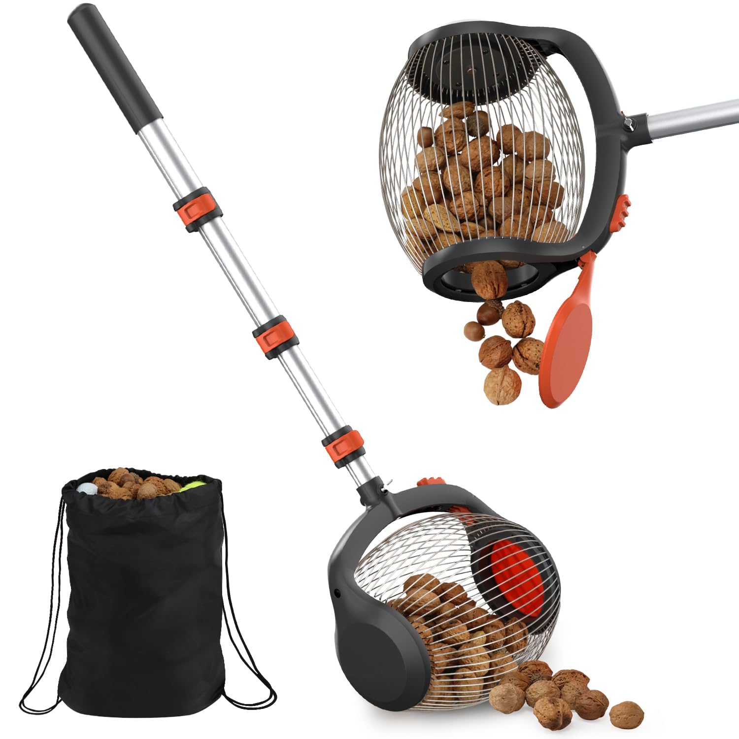 Nutpick Nut Picker Upper Nut Picker Tool, Garden Nut Gatherer, 150cm Acorn ...