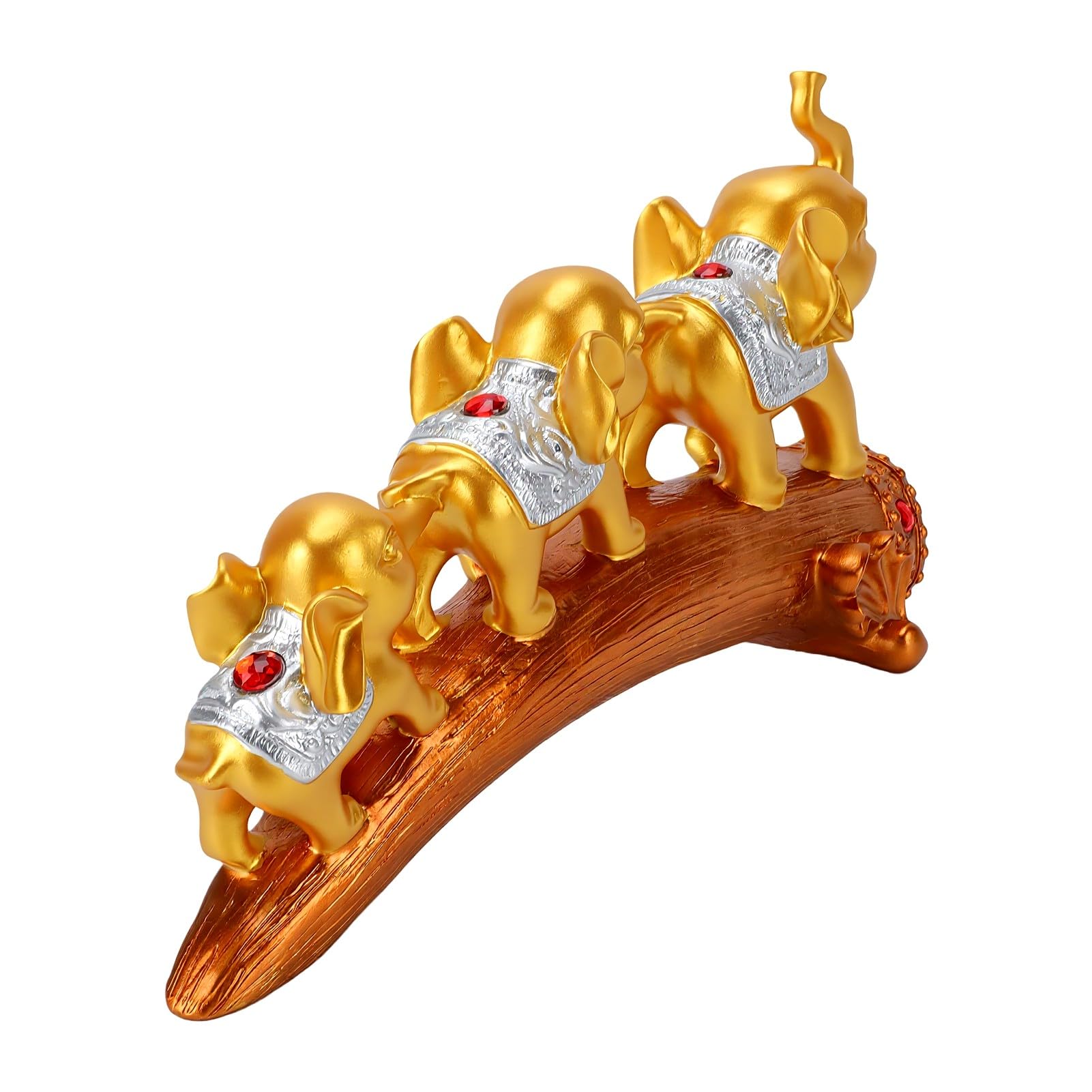 Escultura Decorativa de Elefante Hecha a Mano, Decoración de Resina para la Entrada del Hogar, Oficina, Elegante, 32,5x19,5 Cm