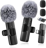 Vista 1 de Professional Wireless Microphone for iPhone,iPad,Android, Lavalier Lapel Mic for Video Recording, Mini Mic Crystal Clear Recording with USB-C for