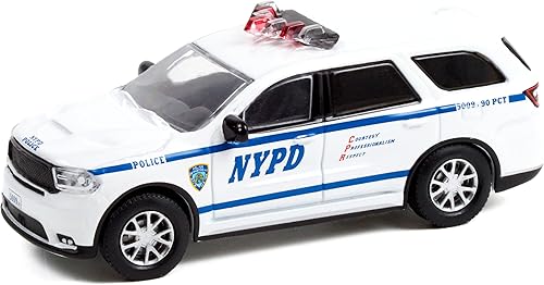 Miniatura 2 de Greenlight 42980 F - Durango White with Blue Stripes NYPD New York City Police Department (Nueva York) Hot Pursuit 1/64 Diecast Model Car
