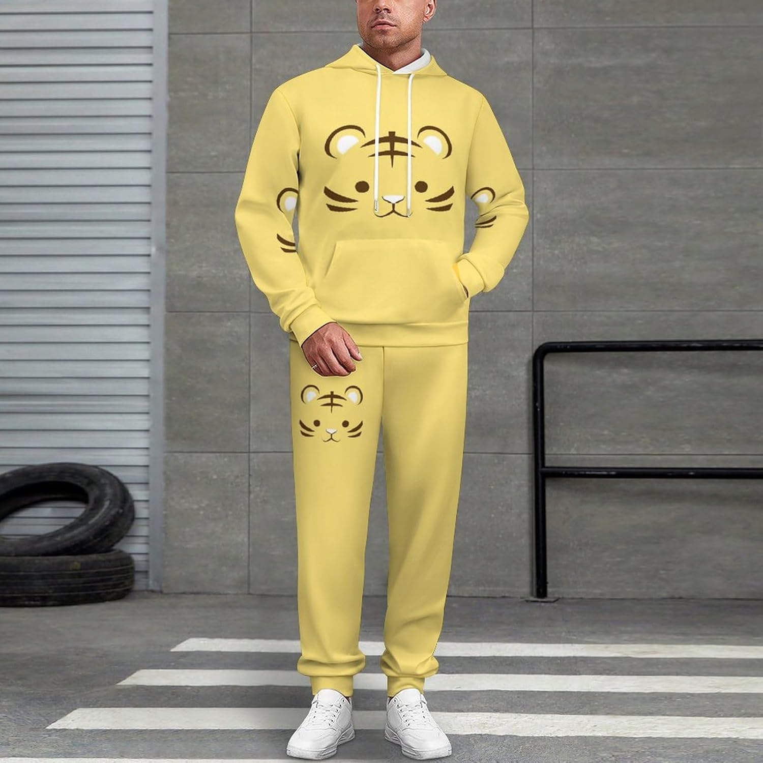 萌え タイガー 虎 トラ とら スウェット パーカー 上下セット ジャージ メンズ レデイース トレーニングウェア スポーツウェア