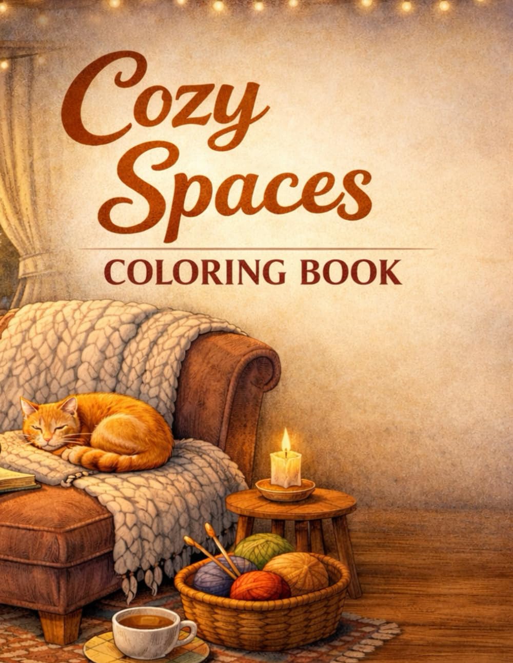 Cozy Spaces Coloring Book for Adults: Relaxing Hygge Homes, Reading Nooks and Warm Interiors to Color (Cozy Spaces Coloring Series)