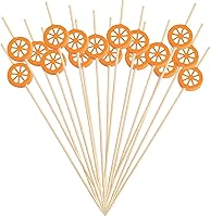 Vista 9 de 100 palillos de cóctel de bambú, palillos de dientes elegantes para aperitivos, palillos hechos a mano de 4.7 pulgadas, bonitos pinchos de bambú