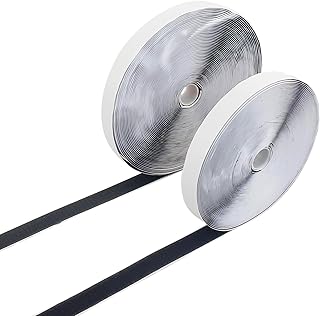 AeKeatDa 3CM 2 Roll Hook and Loop Tape 1.2Inch/3CM x 82 Feet/25M Reusable Hook and Loop Velcro Tape Hook and Loop Tape Roll Self Adhesive Fastener Strips Mounting Tape