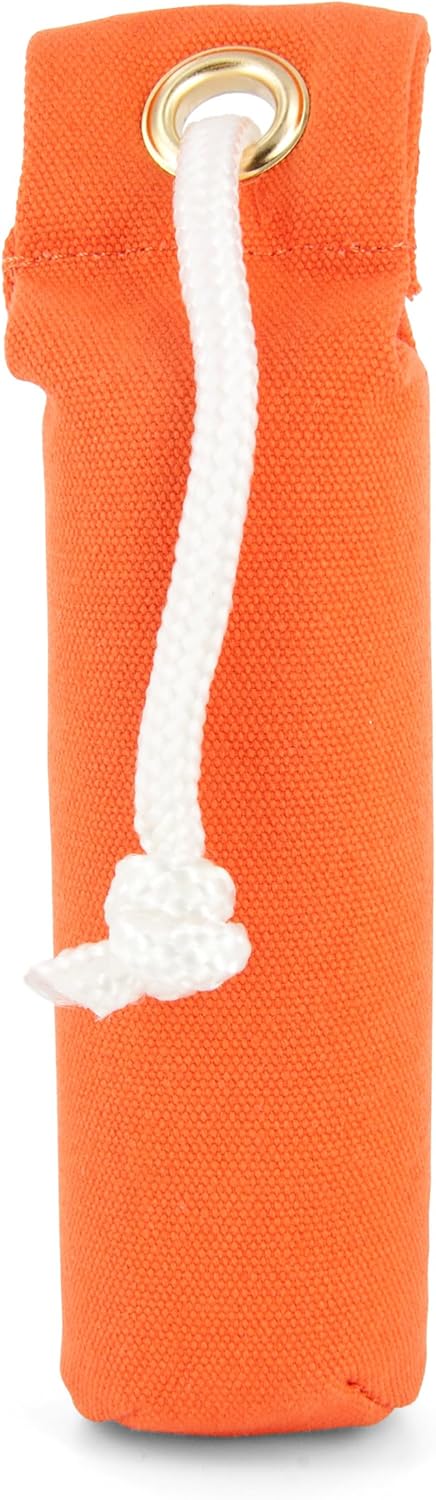 SportDOG Canvas Dummies – Hunting Dog Training Tool – Game Scent Absorber – Water-Ready Bumper – Durable Field Dummy – Weighted Toy – Puppy Size – 2.25″ W X 8.5″ L – Orange