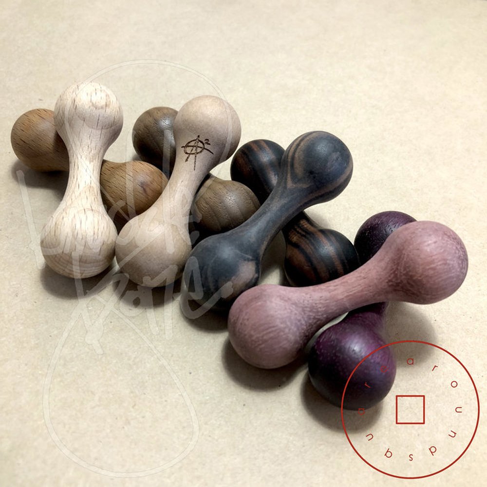AroundSquare Wooden Knucklebone Skill Toy- Begleri - (Wenge)